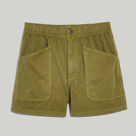 NWT Madewell Garment-Dyed Pull-On Utility Shorts Vintage Moss Green Size 22W - Picture 1 of 7